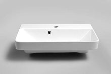 Lavabo da incasso, lavabo sospeso 55 x 37 cm, in ceramica, bianco