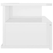 vidaXL 2x Comodini Pensili con Cassetto e Scomparti Aperti Compatti Eleganti Moderni Armadietti Sospesi Comò Bianco Lucido 40x31x27 cm in Truciolato