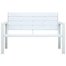 vidaXL Panchina da Giardino Aspetto Legno Leggera Robusta Elegante Rustica Panca Esterno 120 cm in Plastica HDPE Grigia Telaio Acciaio