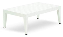 Set Salotto da Giardino Divano 2 Poltrone e Tavolino in Alluminio Estia Bianco