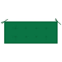 vidaXL Panca da Giardino con Cuscino Verde 240 cm in Massello di Teak