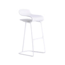 Miwaimao - Sgabello alto in acciaio INOX per casa, semplice e creativo, confortevole (colore: rosso, dimensioni: 76 cm), bianco, 56 cm
