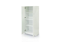 Dmora Armadio scarpiera a 2 Ante, Legno, Bianco, 62 x 34 x 147 cm