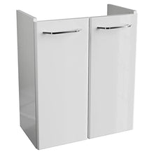 Fackelmann, set di mobili da bagno, 4 pezzi, Milano, WC con mobile sottolavello, 55 cm, specchio da bagno a LED