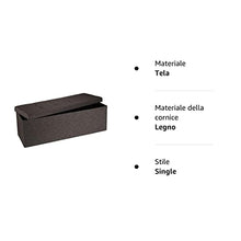 Relaxdays 10019049_93 Cassapanca Pouf Pieghevole, Tela, Marrone, 114.0x38.0x38.0 cm