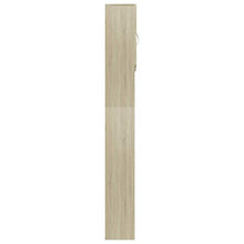 Festnight Mobile per Lavatrice Rovere, Mobiletto per Bagno in Truciolato Sonoma 64x25,5x190 cm