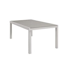 Milani Home s.r.l.s. Set Tavolo Giardino Rettangolare Allungabile 180/240 X 100 con 6 Poltrone in Alluminio Tortora da Esterno
