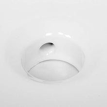 Dioche Lavandino rotondo bianco moderno elegante in ceramica lavabo da appoggio per lavabo bagno 44 x 16,5 cm