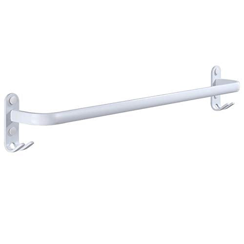Portasciugamani da Bagno Porta Salviette con 1 Supporto per Montaggio A Parete, Spazio in Alluminio Porta Asciugamani Porcellana Bianco,40cm