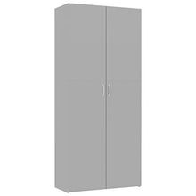 Festnight Armadietto Grigio Lucido 80x35,5x180 cm in Truciolato