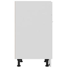 Ausla - Cassettiera con 2 ripiani e 1 cassetto per organizzare la cucina, 60 x 46 x 81,5 cm, colore: Bianco