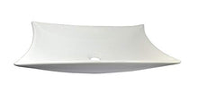 1 x lavabo in ceramica quadrato, lavandino in ceramica, lavabo da bagno 56,5 x 38 cm