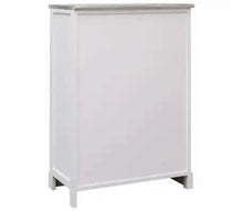 Cikonielf - Armadietto per credenza autoportante, libreria, con 1 credenza, 5 cassetti, colore: grigio, 113 x 30 x 79 cm, 2 pezzi