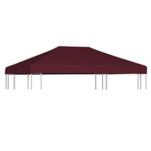 vidaXL Copertura Superiore per Gazebo Resistente Tetto per Tendone Protezione Tenda da Giardino a Strappo Poliestere e PVC 310g/m² 3x4 m Bordeaux