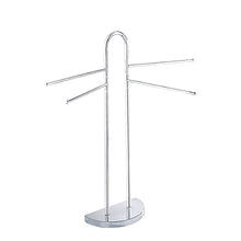 WENKO Piantana portasalviette Cosenza - 4 bracci mobili, piedistallo semicircolare, Acciaio, 33 x 93.5 x 48 cm, Cromo