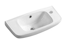 Lavabo sospeso in ceramica, piccolo bianco, 51 x 22 cm, WC per gli ospiti