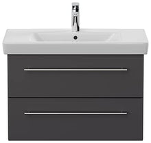 Villeroy & Boch Lavabo con mobiletto, Legno, Antracite Lucido, 75x50x44 cm, 2 unità