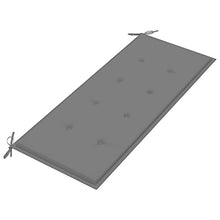 vidaXL Panca da Giardino con Cuscino Grigio 240 cm in Massello di Teak
