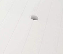 Tomaino Tavolo da Giardino in plastica Rettangolare 126 x 76 x 72 cm (Bianco)