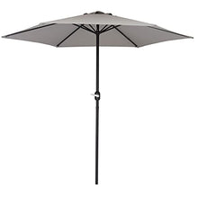 Ombrellone da Giardino Terrazzo Balcone, Ombrellone Parasole con Palo Centrale Regolabile, Colore Grigio Ø 2,70 m x 2,36 m