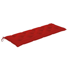 vidaXL Panca da Giardino con Cuscino Rosso 150 cm Legno di Teak