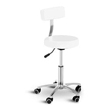 Physa Sgabello con Schienale Sedia per Salone Studi Medici Terni White (Bianco, 150 kg, Acciaio, Pelle Sintetica, Gommapiuma)