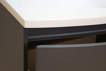 OrionShop Mobile Bagno Sospeso KAHINA da 100cm Grigio Opaco con Lavabo Specchio e Lampada LED Inclusi