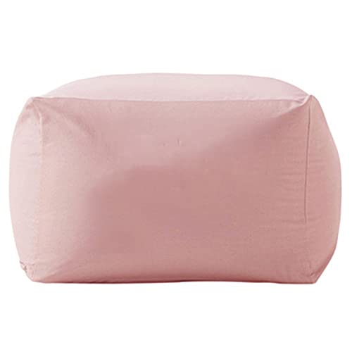 Pouf divano pigro, semplice tatami in soggiorno e camera da letto, comodo divano a sacco, poltrona a sacco in tessuto lazy bean bag, rivestimento in tela reclinabile rimovibile e lavabile.,Cherry pink