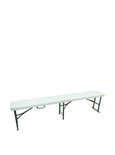 Galileo Casa Galileo 2406753 Panchine Pieghevoli, 2 Pezzi, Bianco, 28x180x44 cm