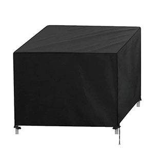 ELT - Coprimobili da giardino in tessuto Oxford, resistente all'acqua 420D, antipolvere, anti-UV, per tavolo e sedie, divano, colore: nero