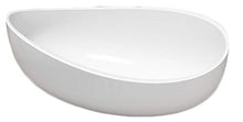 Lavabo da appoggio WAVE PB2001, in colata minerale (pure acrylic) - 60x37x21cm - Bianco opaco o lucido, Lavabo minerale:lucido