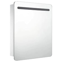 vidaXL Armadietto Bagno con Specchio e Luci LED con Ante e Ripiani Interni Elegante Moderno Funzionale Mobiletto Pensile 68x9x80 cm MDF e Melamina