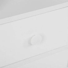EBTOOLS Comodino Bianco/Marrone con Cassetto e Scompartimento Aperto, Comodino da Letto Legno Composito, 42 x 24 x 40 cm(Bianco)