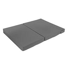 Futon Z - Divano letto matrimoniale pieghevole per adulti e bambini, con rivestimento rimovibile con cerniera, colore: grigio