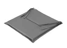Set di 4 cuscini per sedia, 46 x 45 cm, per esterni, esterni, interni, giardino, tempo libero, estate, grigio con strisce grigie