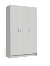 Dmora Armadio portascope 3 ante, Bianco, 180 x 108,8 x 37 cm