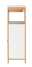 WENKO Scaffale Finja con 2 scomparti - Scaffale per il bagno, scaffale per la casa, Bambù, 34 x 89 x 30 cm, Marrone