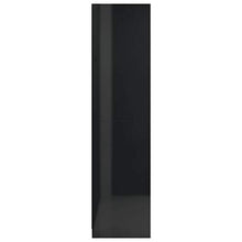 Armadio Aperto Camera da Letto con 2 Cassetti 1 Ampio Scomparto con Asta per Appendere i Vestiti 100 x 50 x 200 cm Nero Lucido