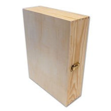PZ 1 CASSETTA PORTA BOTTIGLIE IN LEGNO DI PINO NATURALE (3 BOTTIGLIE) SCATOLA IN LEGNO BOX FOR BOTTLES CONTENITORE PORTABOTTIGLIE
