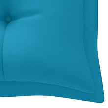 vidaXL Panca da Giardino con Cuscino Azzurro 175 cm Massello di Teak