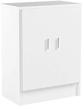 Habitdesign Armadio Multiuso Basso, 2 Ante, Rifinito in Colore Bianco, Misure: 59 cm (Larghezza) x 80 cm (Altezza) x 37 cm (profondità)
