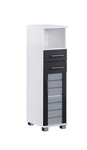 Schildmeyer 139161 - Armadietto Niko, 30,3/32,6/110,5 cm, colore: Bianco/Antracite lucido