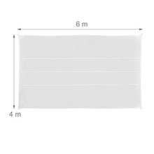 Relaxdays, Impermeabile, Bianca Tenda a Vela Rettangolare, Idrorepellente, Anti UV, Corde di Supporto, Terrazza e Giardino, LxP: 4x6 m, 4 x 6 m