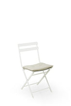 Domus Stile Tiziano Set Tavolo con Sedie e Cuscini, Acciaio, Bianco, 70 x 70 x 71.5 cm, 5 unità