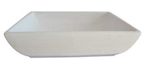 warenplus2014 Lavandino in ceramica bianca rettangolare con inserto in ceramica, 43 x 33 cm