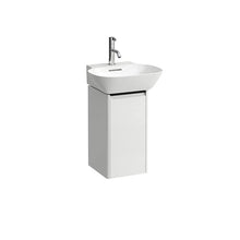 Laufen Base di Scorrimento per mobiletto Ino per lavabo 815301, 1 Anta, Cerniera Sinistra, Maniglia in Alluminio Nero, colorazione: Bianco Opaco - H4030131102601