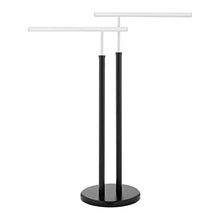 Uniprodo Porta Asciugamani da Terra Piantana Portasciugamano UNI_STAND_03 (2 barre, Mobile, 3 kg, Bianco/Nero)