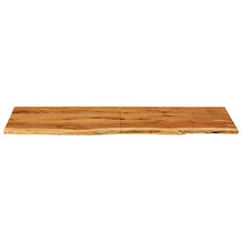 vidaXL Legno Massello di Acacia Piano per Lavabo Bagno Ripiano per Lavello Rustico Mensola per Lavandino Accessori per Bagno 140x55x2,5 cm