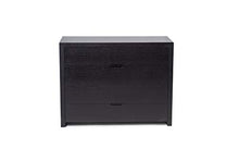 D.G.M. Srl Cassettiera comò Orizzontale Cronos con 4 cassetti, Legno con Finitura Wengé, Nero, L.100,5 x P.45 x H.76 cm