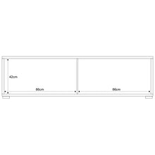 Sarmog Mobiletto Basso Porta TV in Legno Quattro cassetti Cemento Bianco 179x47x h50 cm